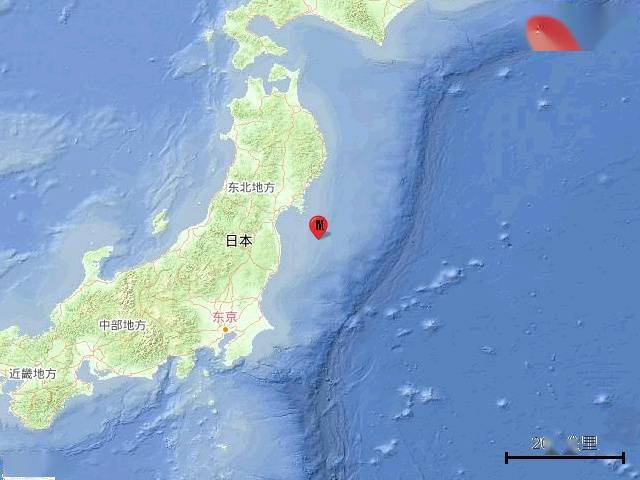 日本本州東岸遠海發生6.0級地震