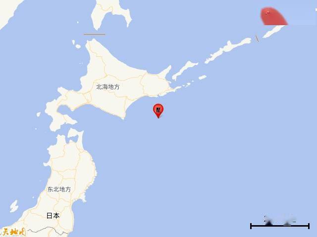 日本北海道附近海域发生5 8级地震 震中