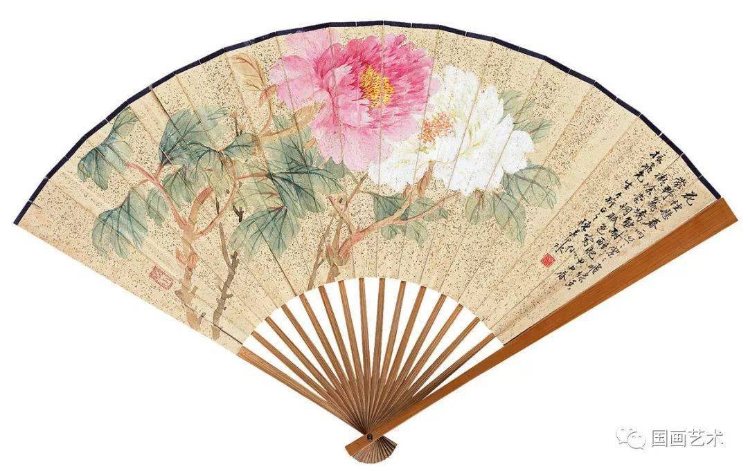 香风拂暑气——名家牡丹扇面欣赏_商笙伯