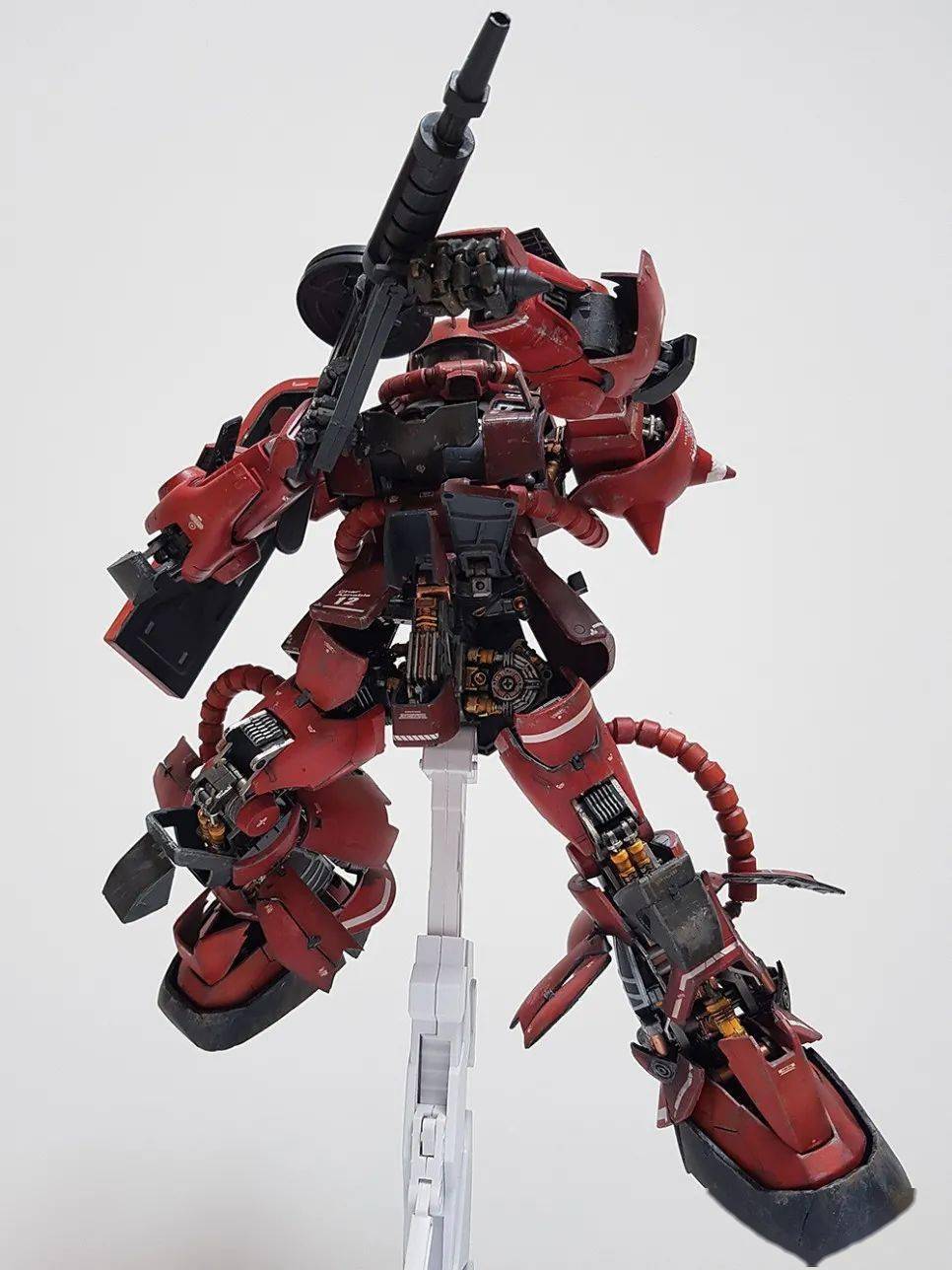 超强爆甲pg夏亚专用扎古2改造旧化涂装