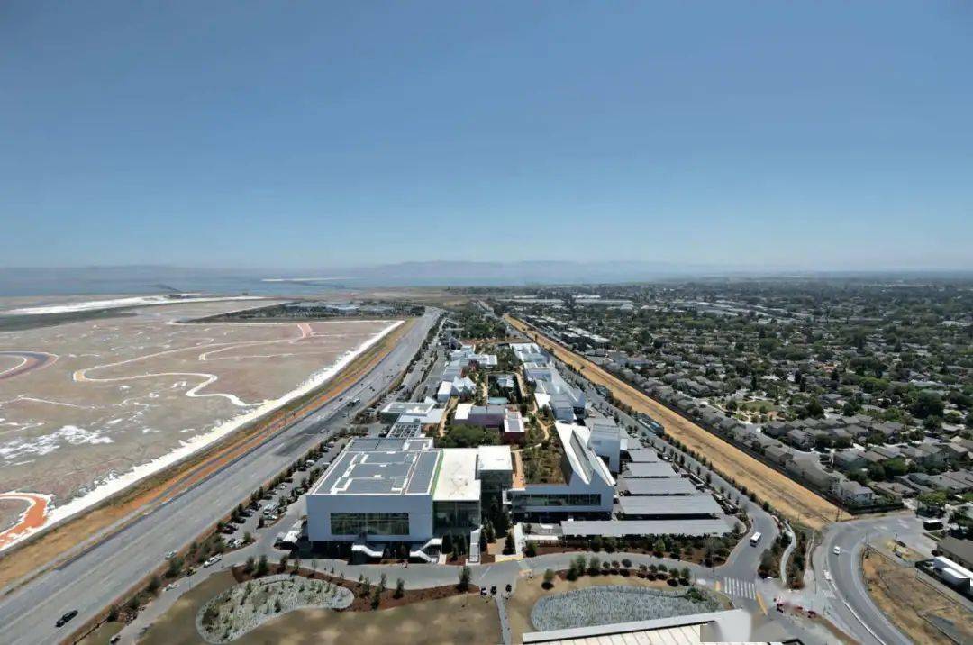 在公园里上班facebook总部景观设计