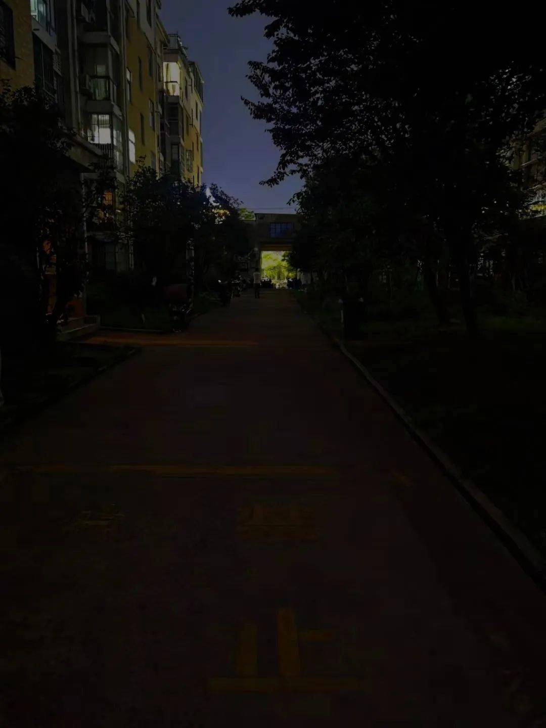 小区内路灯过暗存在安全隐患