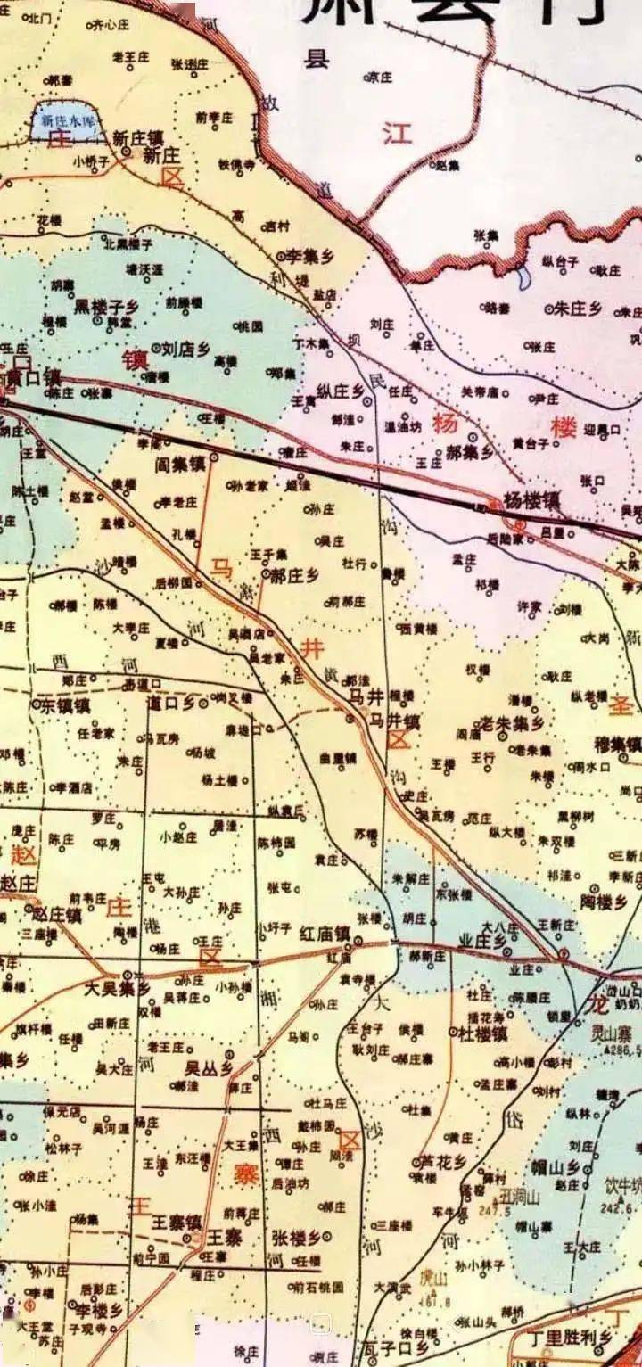 1985年的萧县地图还有区公所