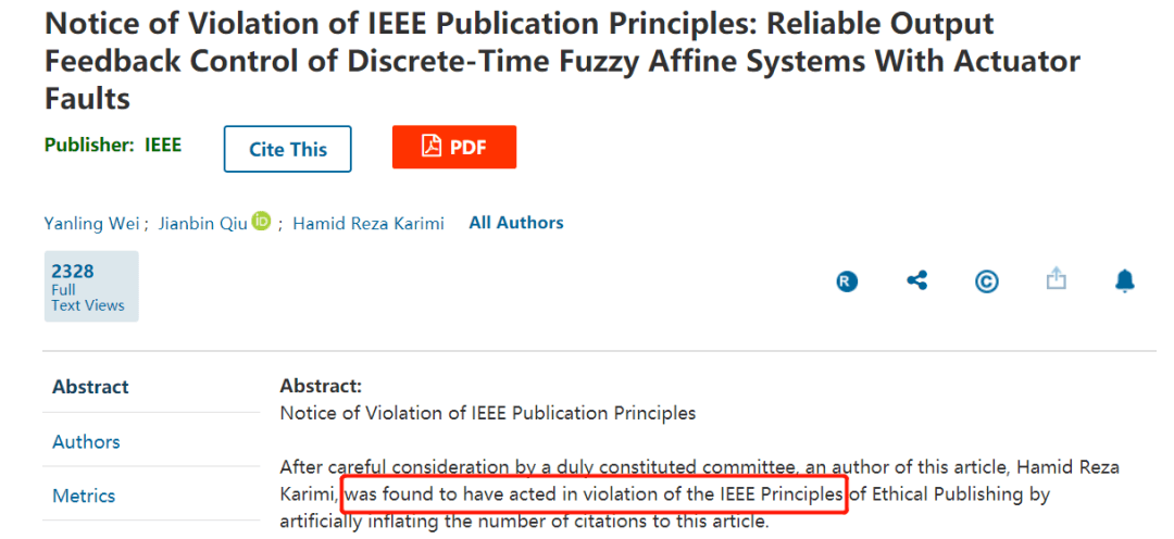 强迫投稿者引用自己论文 Ieee高级会员被终身 禁赛 网友 这事在国内很常见 Journal