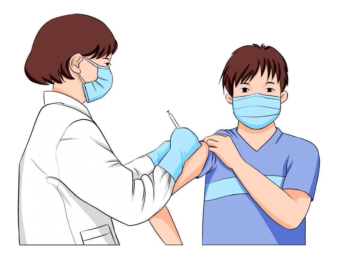 打疫苗插画图片