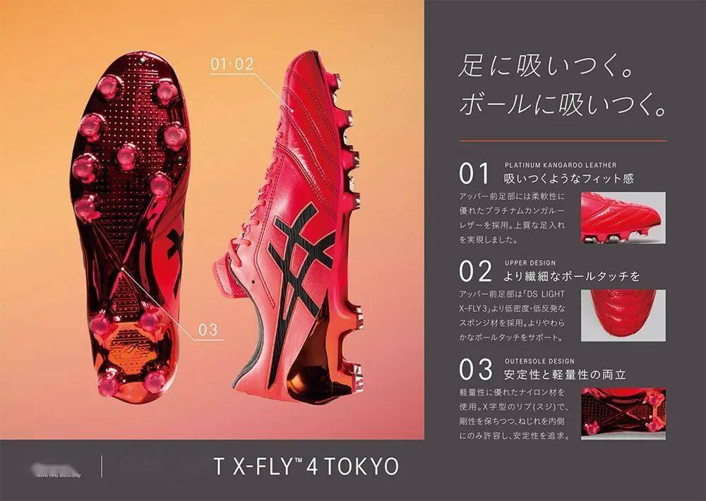 ASICS发布DS LIGHT X-FLY 4 TOKYO特别版足球鞋_Logo