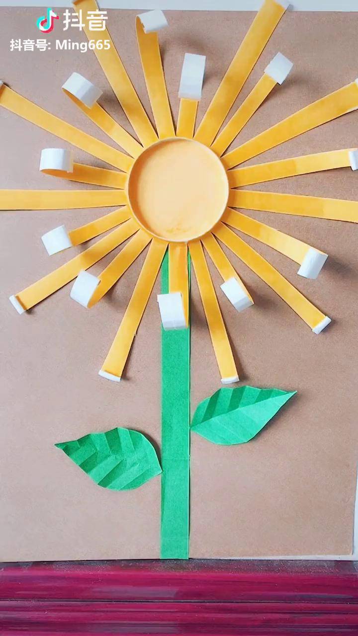 幼儿园菊花环创幼儿园环创手工纸杯