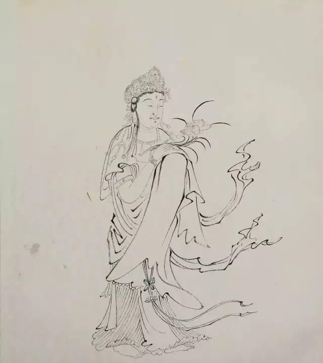 顿挫有力飘逸灵动丁云鹏白描观音图册