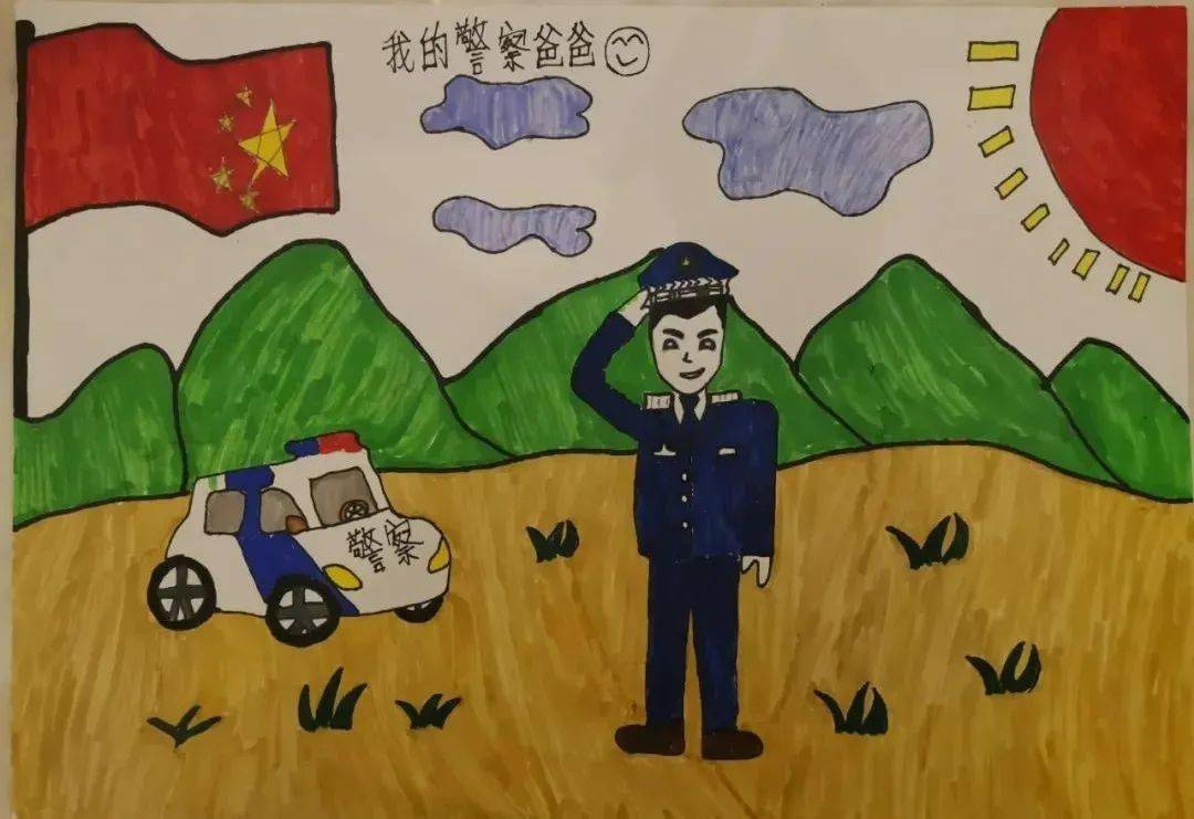 六一儿童节特辑警宝画中的爸妈