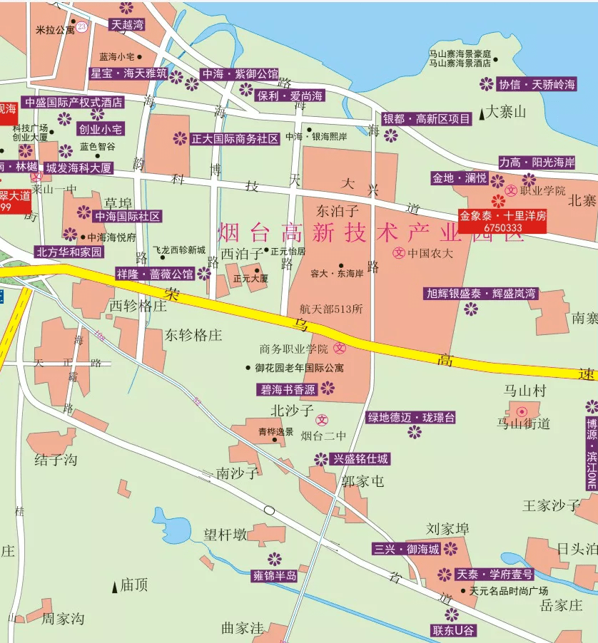 烟台高新区地图图片