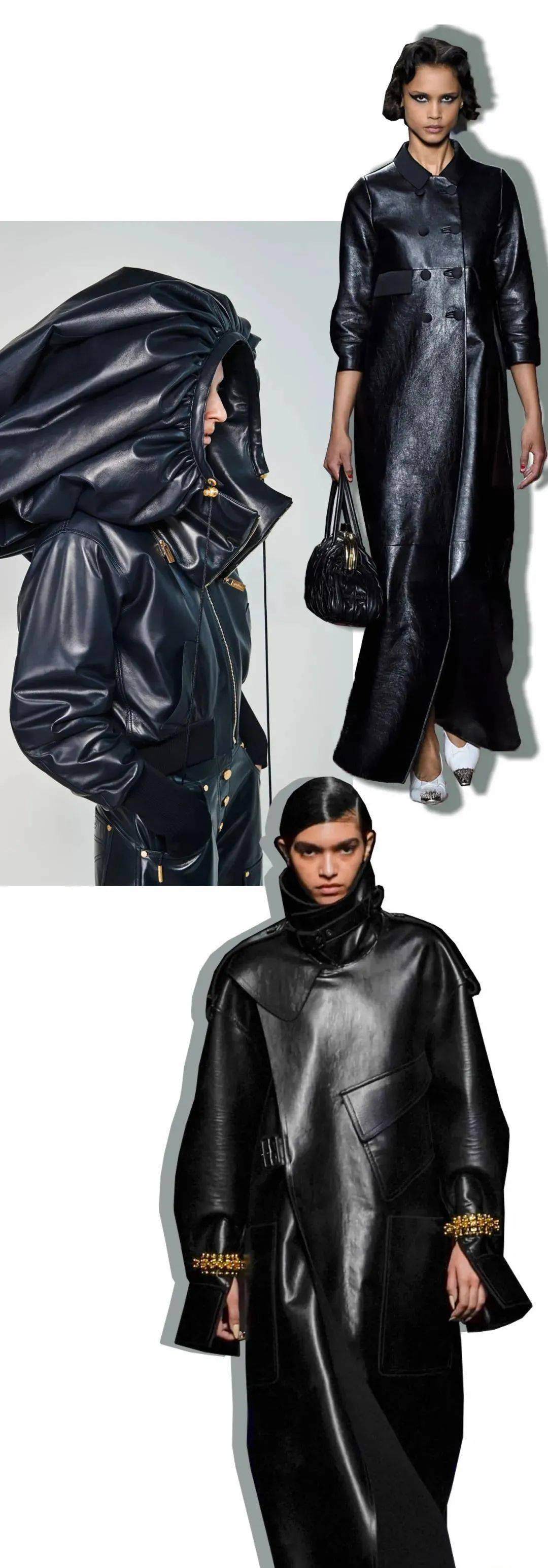 聚焦质感皮革大衣复古未来主义回潮