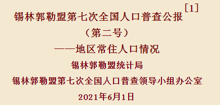 锡林郭勒盟人口_锡林郭勒盟第七次全国人口普查公报(第二号)