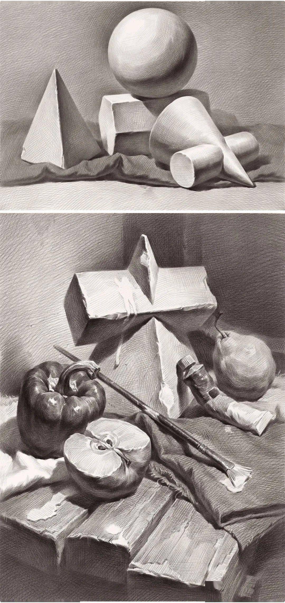 朱启鹏屈凯基础教学4素描一本通从石膏几何体到静物组合从基础石膏像