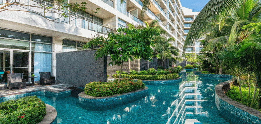 狮子 雕塑或大logo,低调奢华 踏入三亚美高梅度假酒店的大堂 这就是