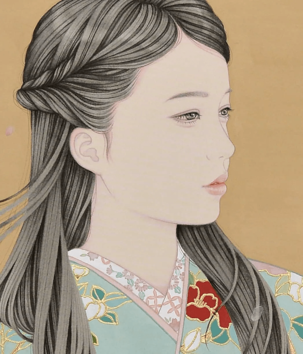 画笔画骨难画魂日本大师用老练的线条画出青春少女的柔美