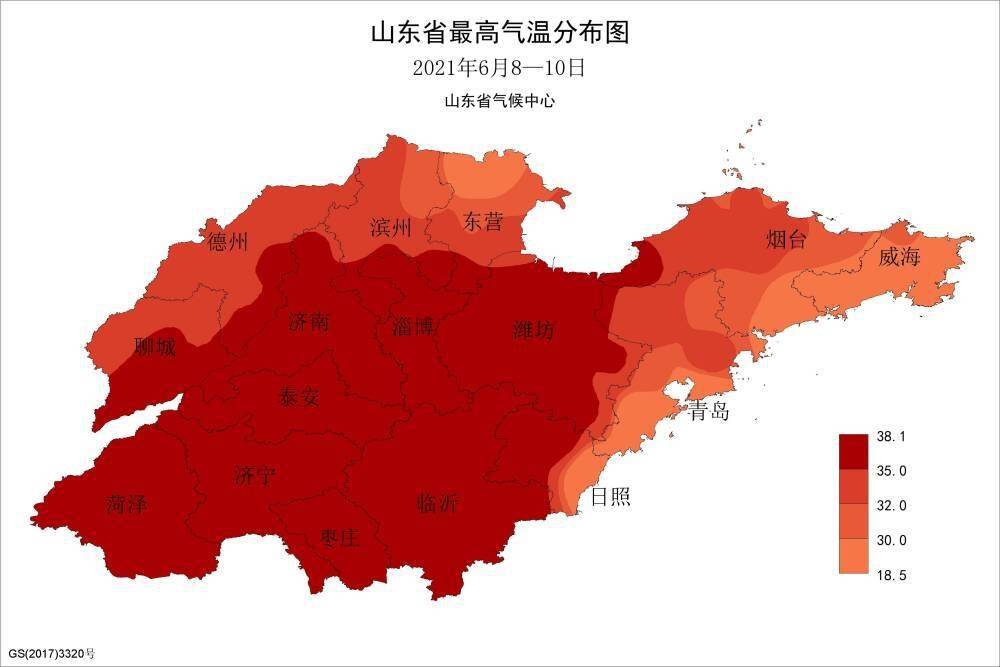 6月8—10日,全省平均氣溫25.2℃,較常年偏高1.