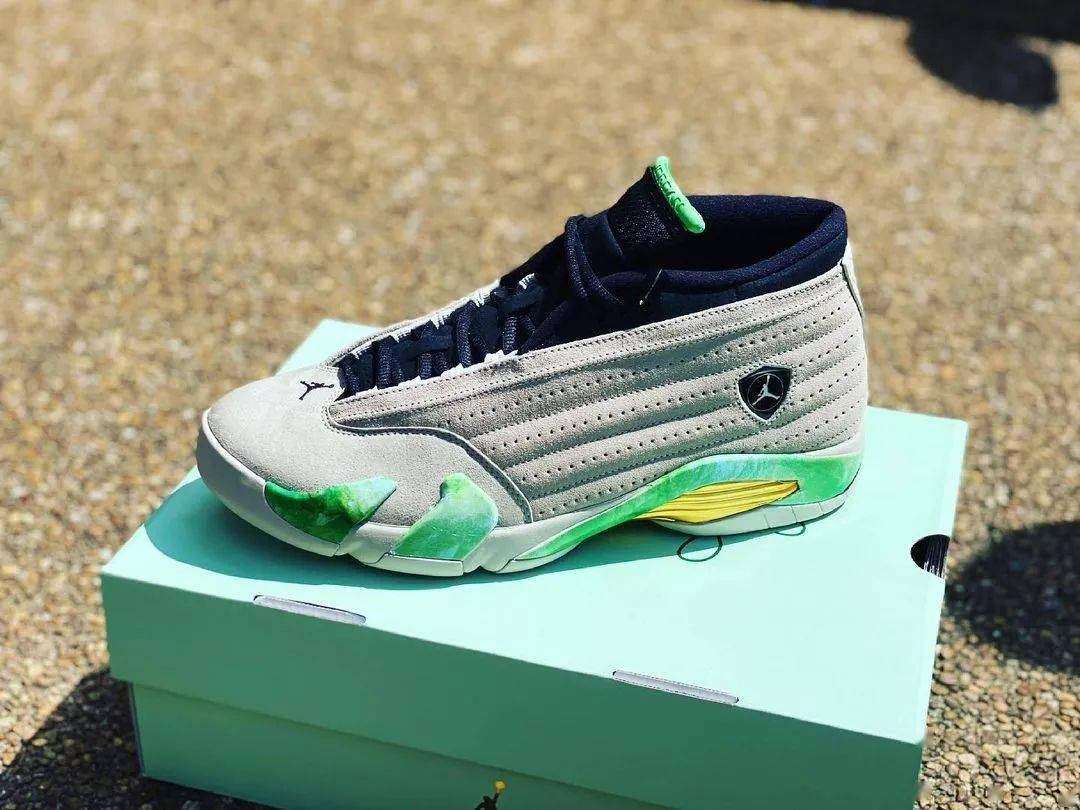 绿兵马俑aj14新联名款34翡翠34配色曝光中国抽签限量发售