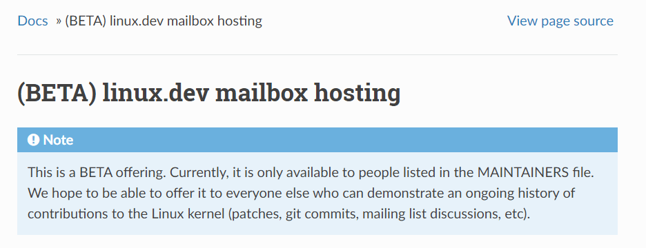 Linux内核开发者可申请@linux.dev专用邮箱了！可避免部分企业邮箱带来的网关问题