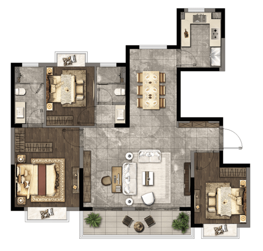 四室户型改造 922f8a00a1de4ebb81f908a0e75d021c.png