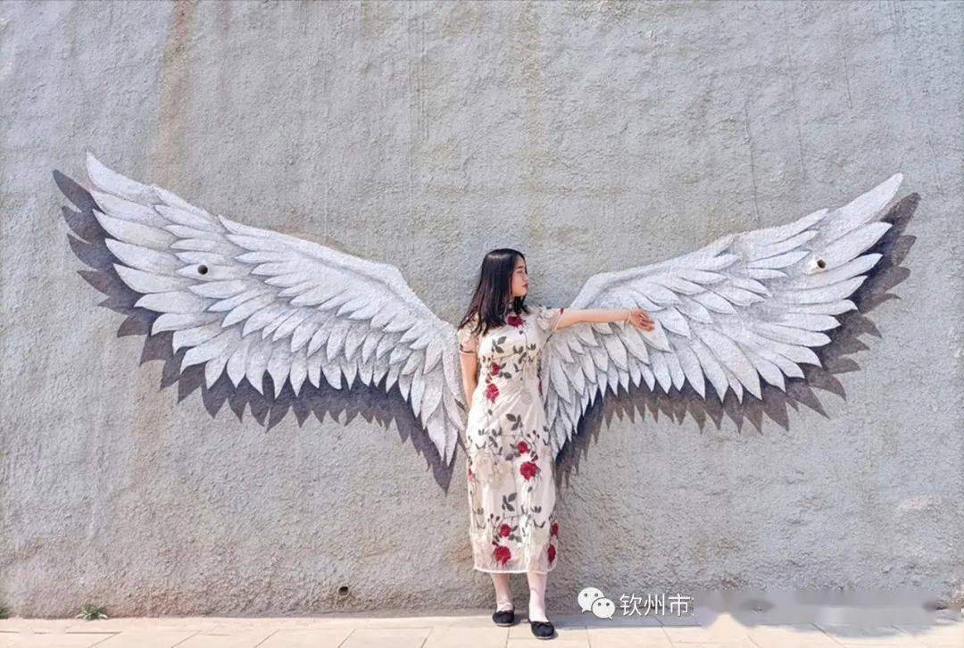 周末带你打卡钦江两岸艺术彩绘墙~~~_墙体