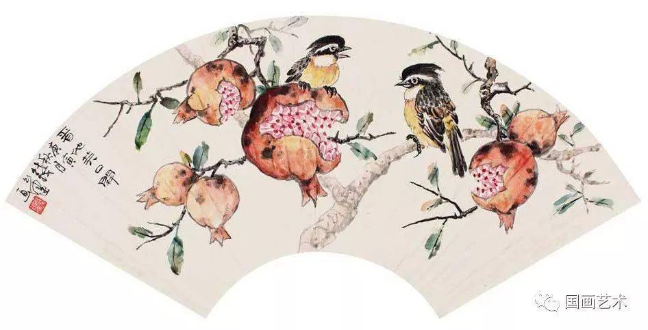钱行健丨扇面花鸟欣赏