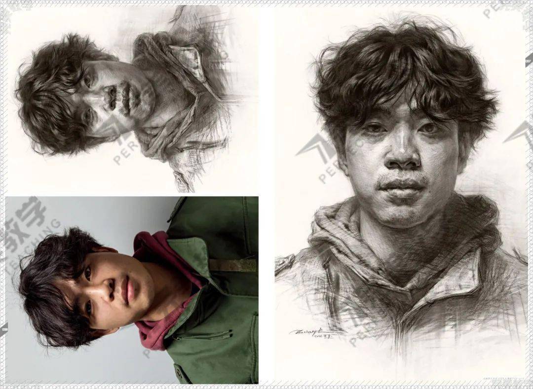 杨慎修一起画石膏像素描头像表现直接了当易出效果充分深入刻画教学