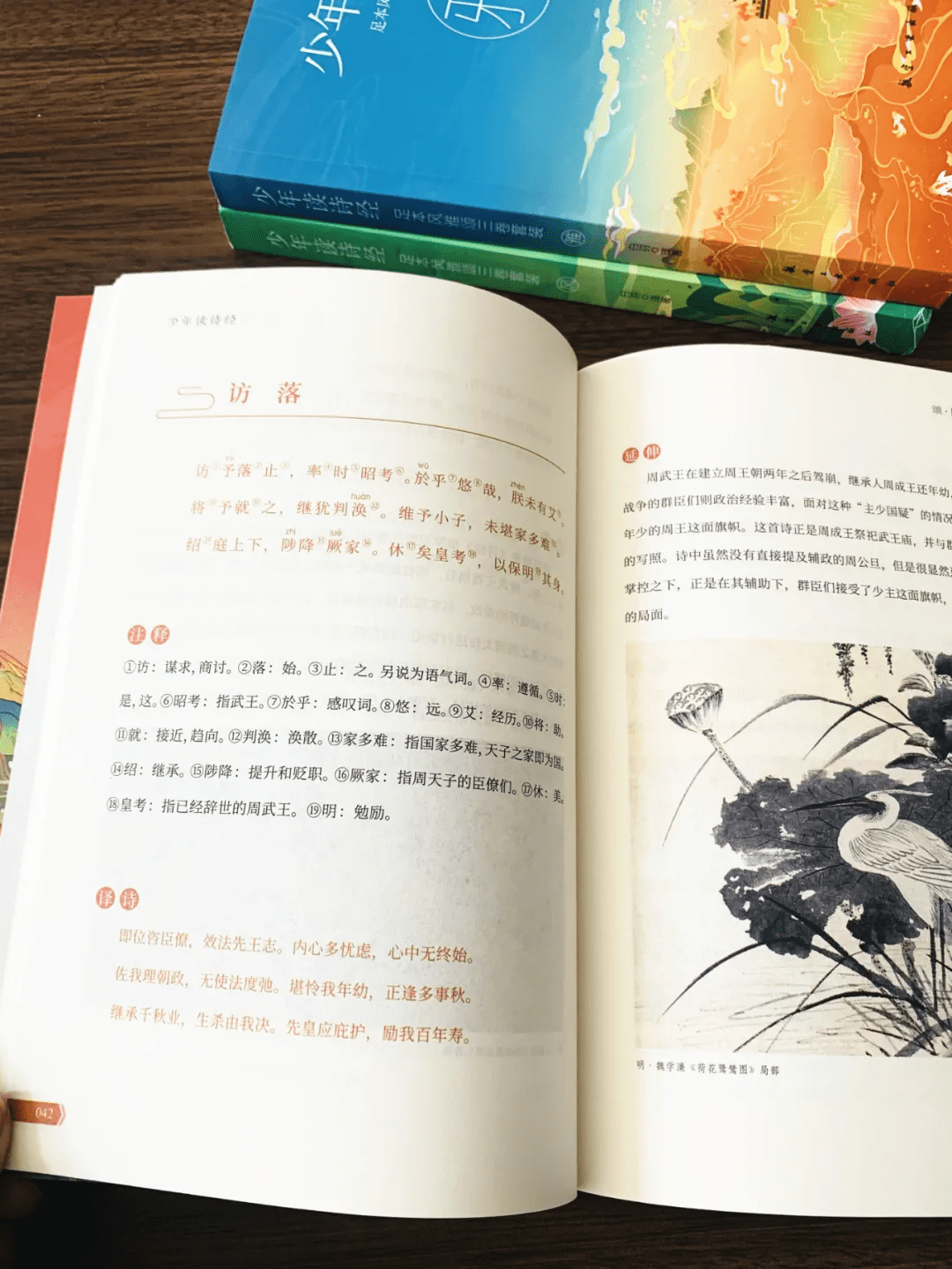 少年读诗经 足本风雅颂 权威译文 百幅名画 孩子
