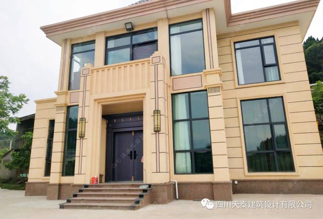 四川德阳二层简欧风格别墅完工实景 欧式乡村风 德阳建房施工队