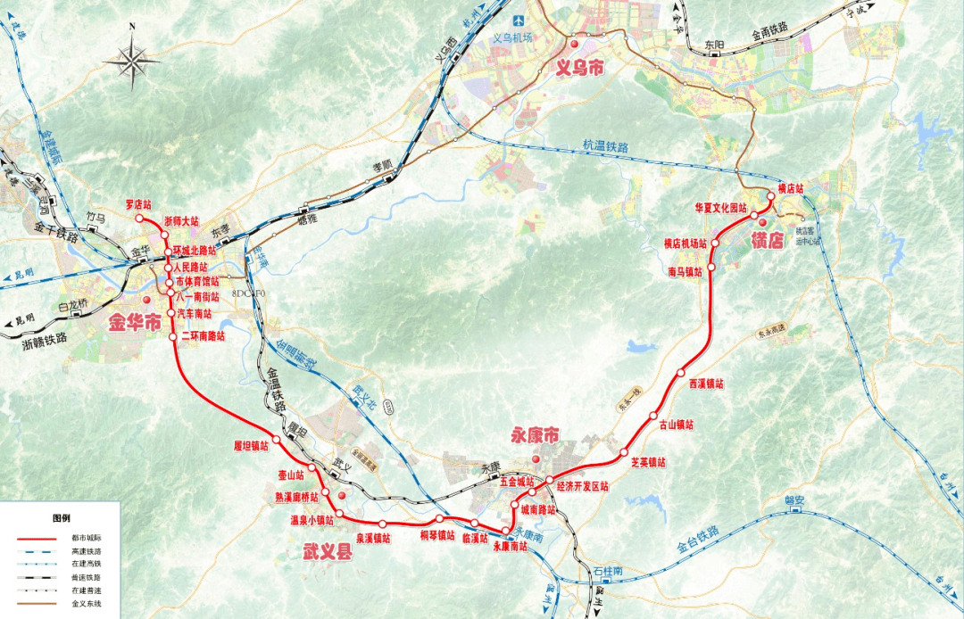 武义永康轻轨站点分布图片