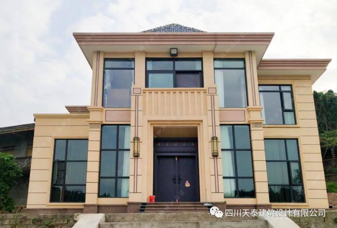 四川德阳二层简欧风格别墅完工实景 欧式乡村风 德阳建房施工队