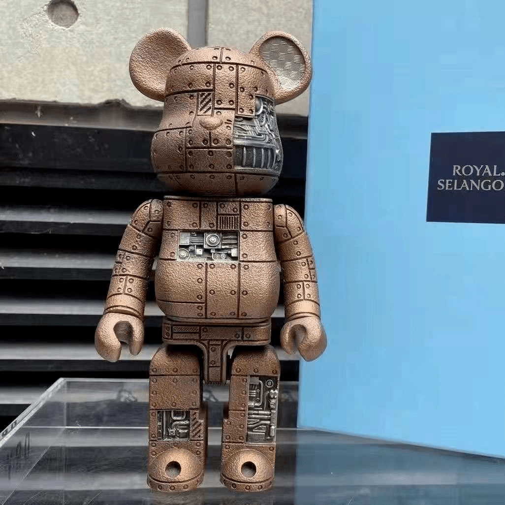 bearbrick 皇家雪兰莪 蒸汽朋克机械锡熊 royal selangor 400%由顶级