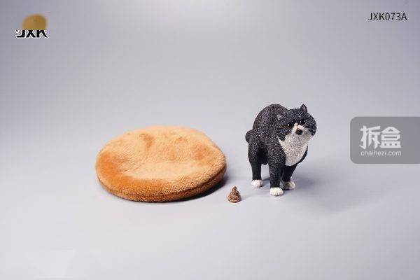 花色|JXK.STUDIO 1/6 半蹲加菲猫 迷你仿真动物模型GK雕像