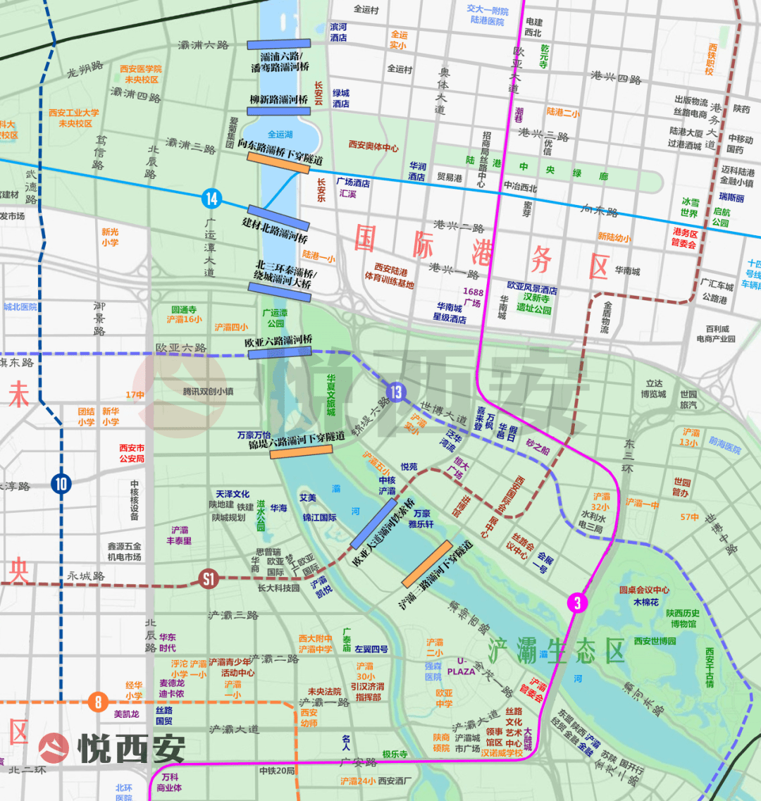 灞河元朔大桥月底建成通车长安系列建筑地标即将呈现