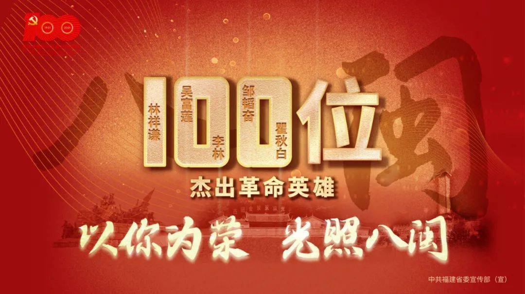 福建省"3个100"杰出人物