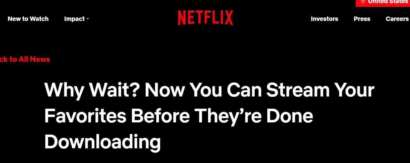 Netflix已支持视频缓存后离线播放：不需要全部下载即可播放