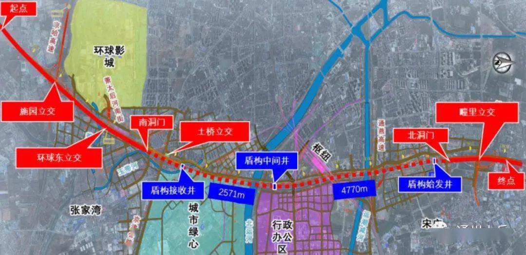 动工啦通州这条重要交通隧道开挖下穿地铁河道地面建公园