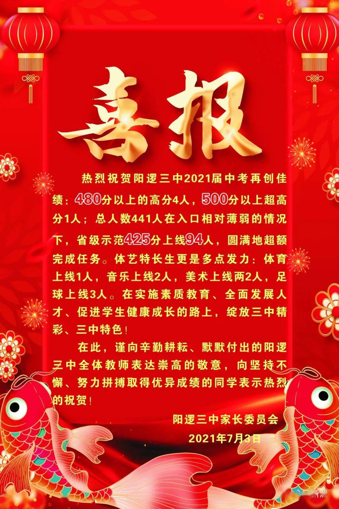 阳逻三中,思源学校2021中考大捷!