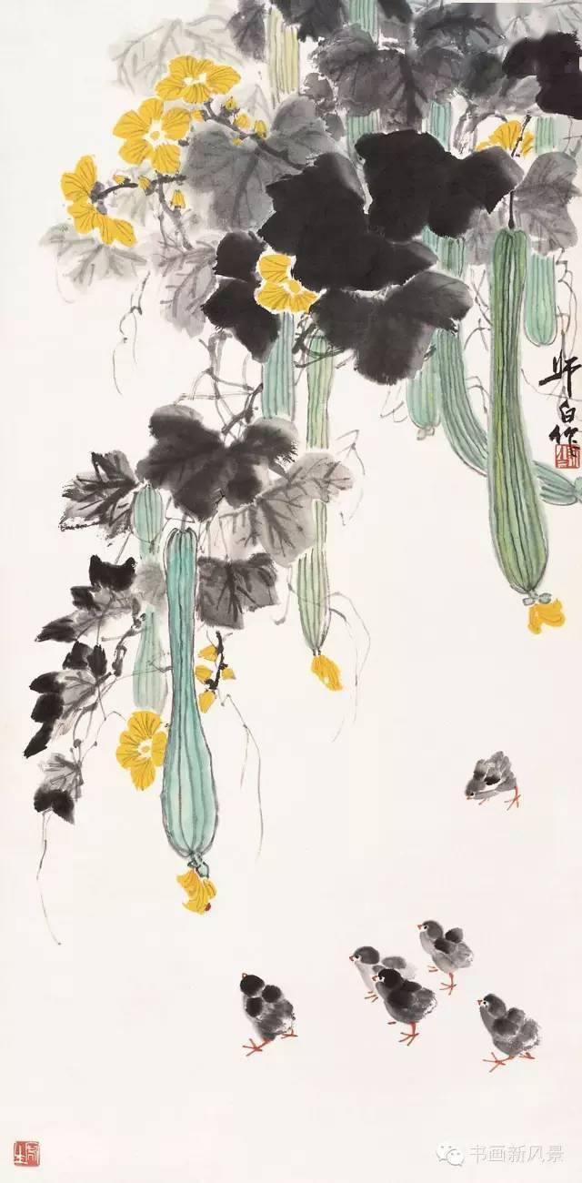 娄师白 丝瓜小鸡