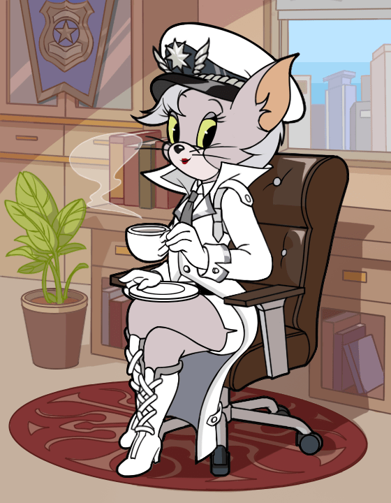 *牛仔杰瑞和塔拉化身牛仔警官,进行城市巡逻,守护城市安全.