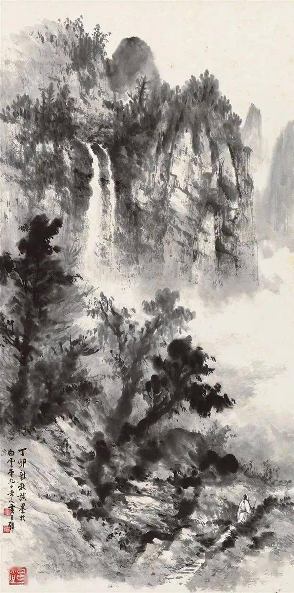 黄君璧云烟山水凉意扑面