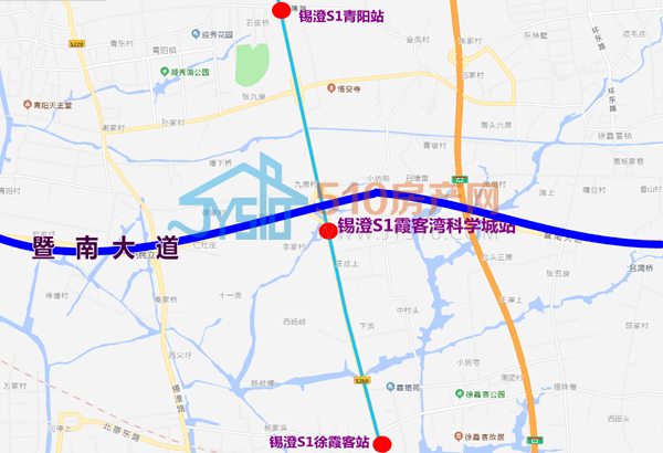 (錫澄s1霞客灣科學城站點大致位置圖)(南征指揮部實景)可以想見,當