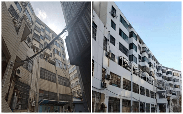 五角场西村非机动车车库改造前后对比图部分老旧小区改造前后对比图