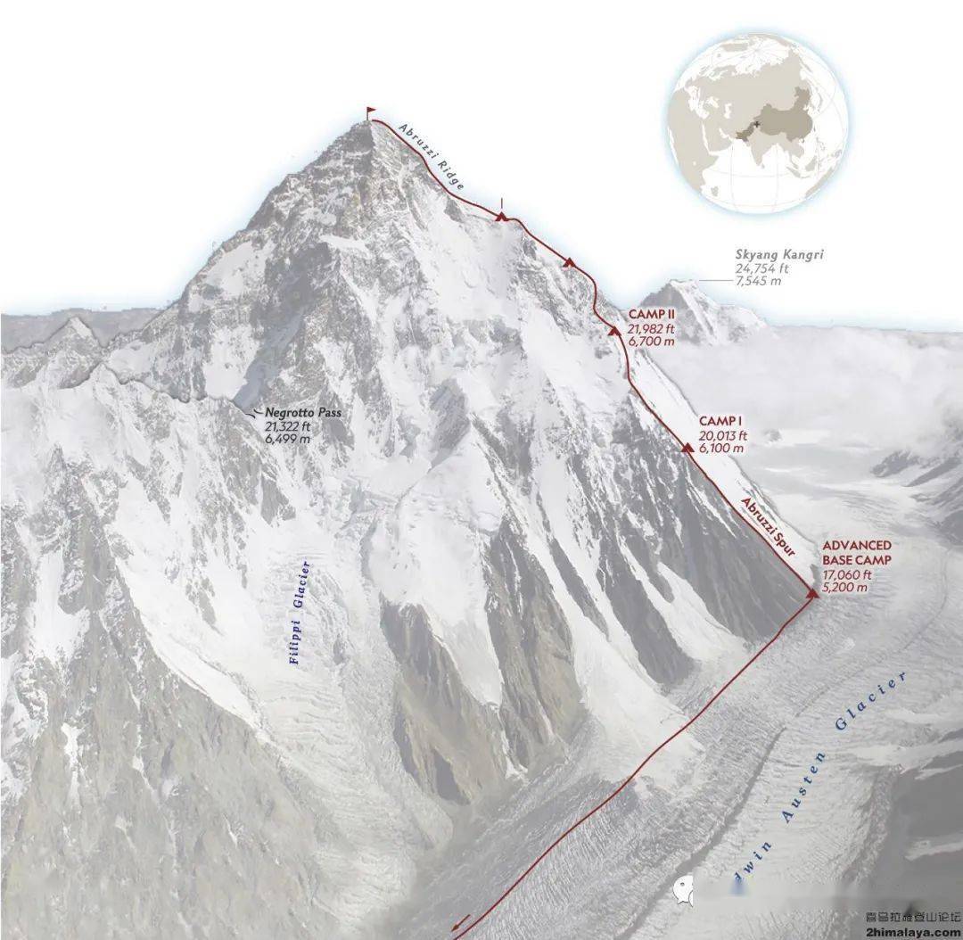 乔戈里峰位置图图片