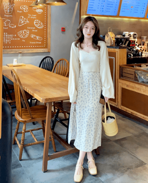 今夏火了一种裙子叫不过膝不过踝时髦显高小个子穿好美