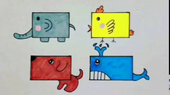 长方形动物简笔画图片