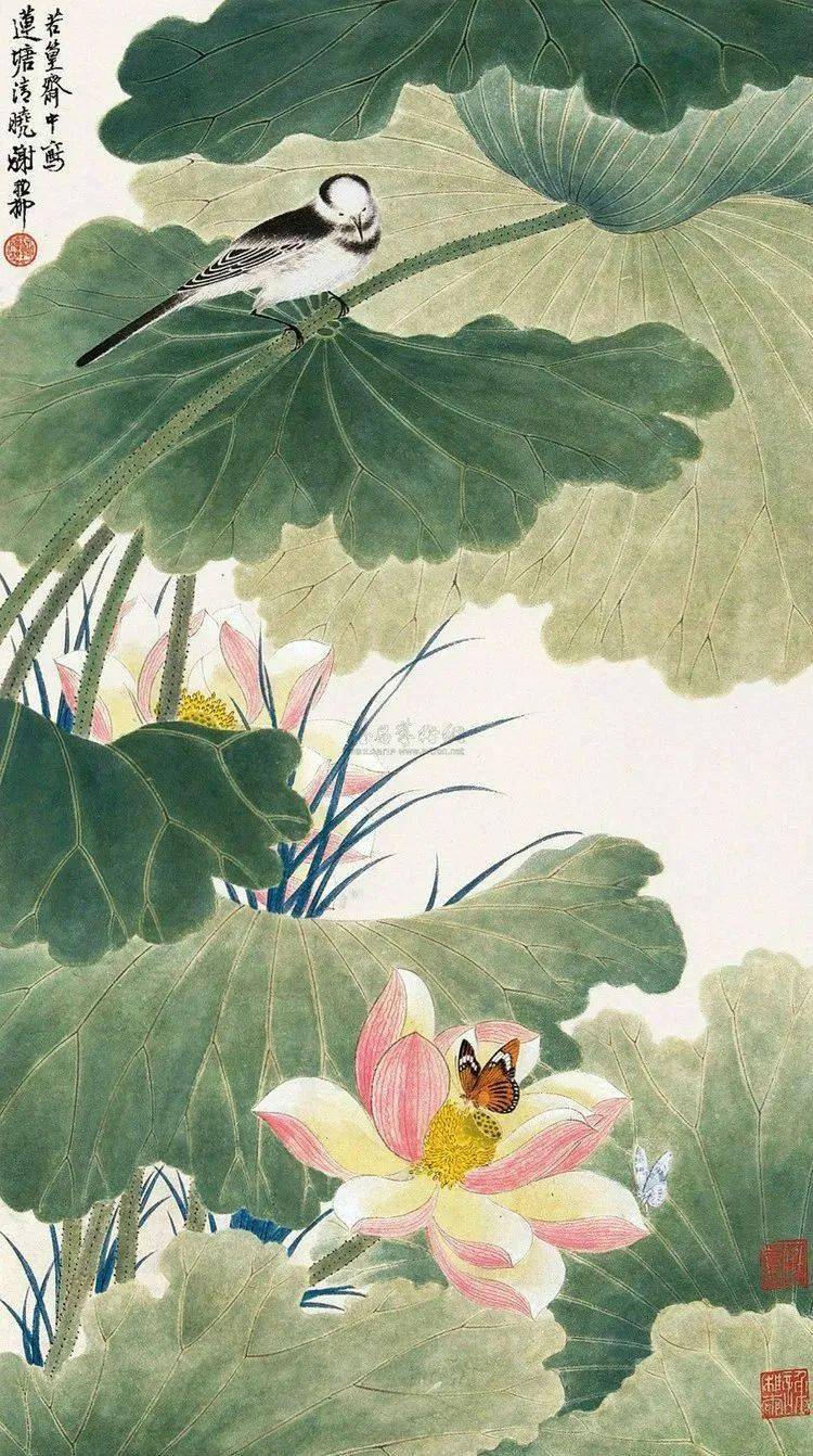 俞致贞 荷花高清:3800幅古代绘画图库,27g历代