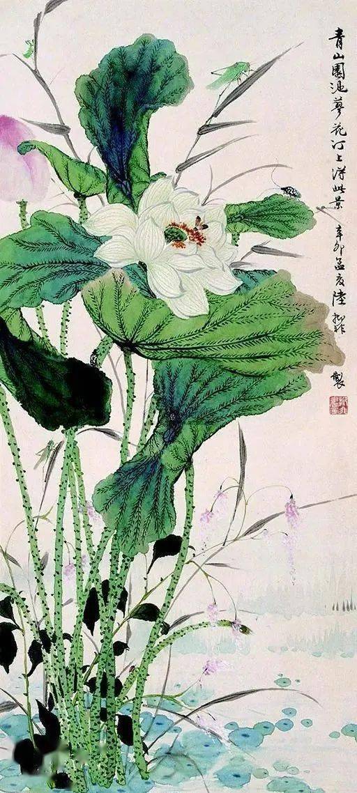 20位名家笔下最工笔画荷花50图 一次看够