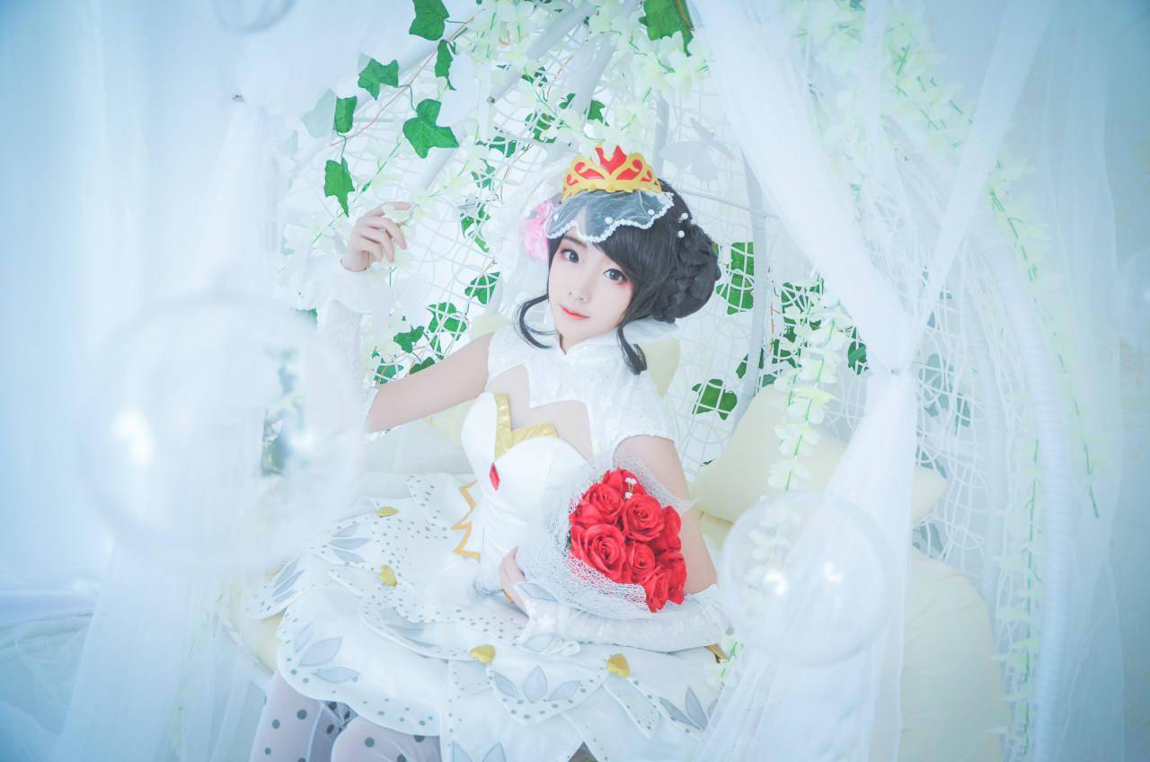 王者榮耀小喬純白花嫁cosplay