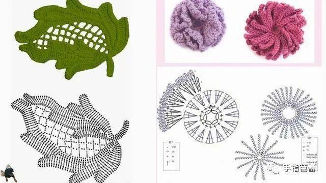 花朵叶子的钩织附图解