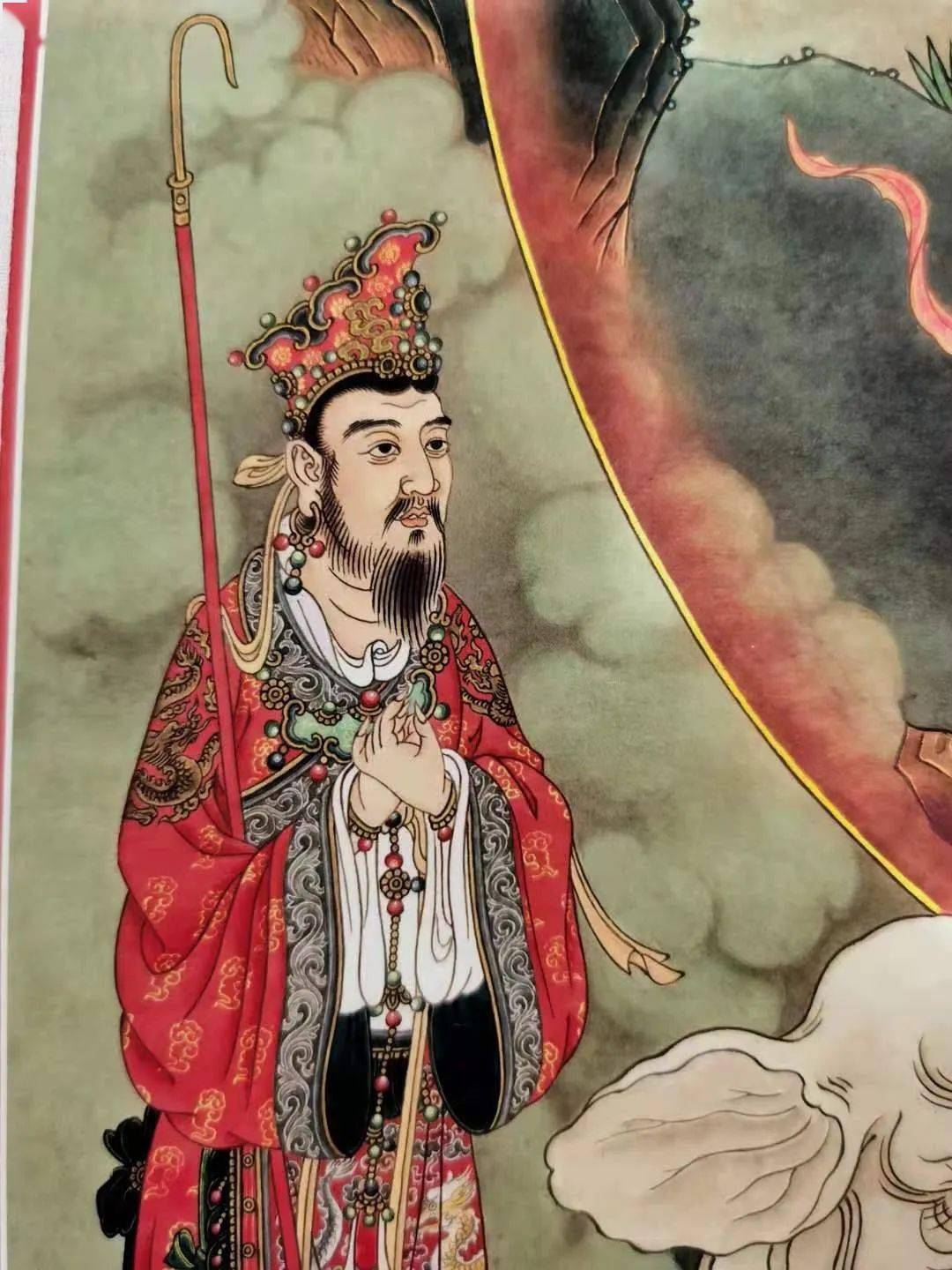 郑继海佛画艺术北京法海寺壁画三大士图